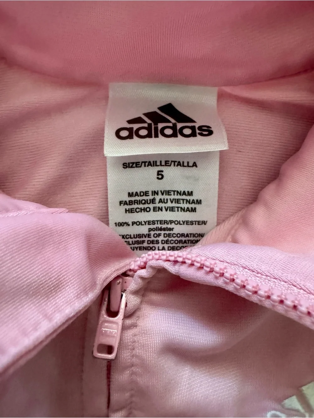 adidas Pink Kids' Zipper Jacket - Picture 2 of 3